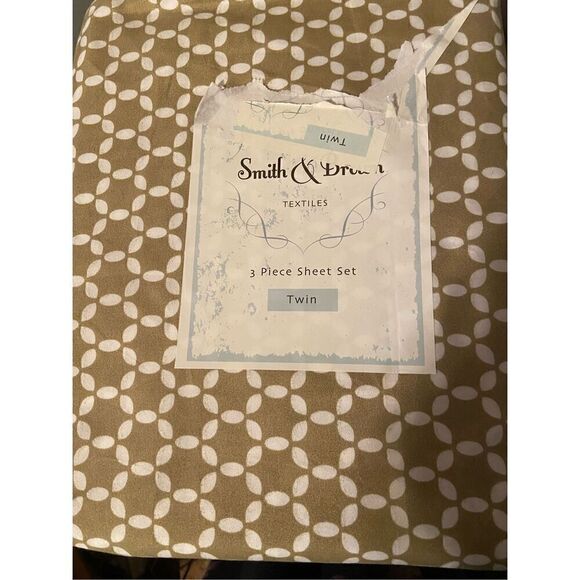 NWT Smith & Brown 3 Piece Twin Sheet Set - Picture 1 of 2